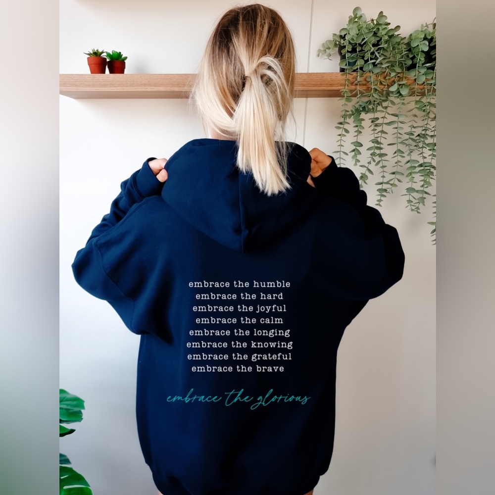 BESTSELLER Yoga Bitch Embrace the Glorious Mantra Hoodie NWT - Picture 8 of 8